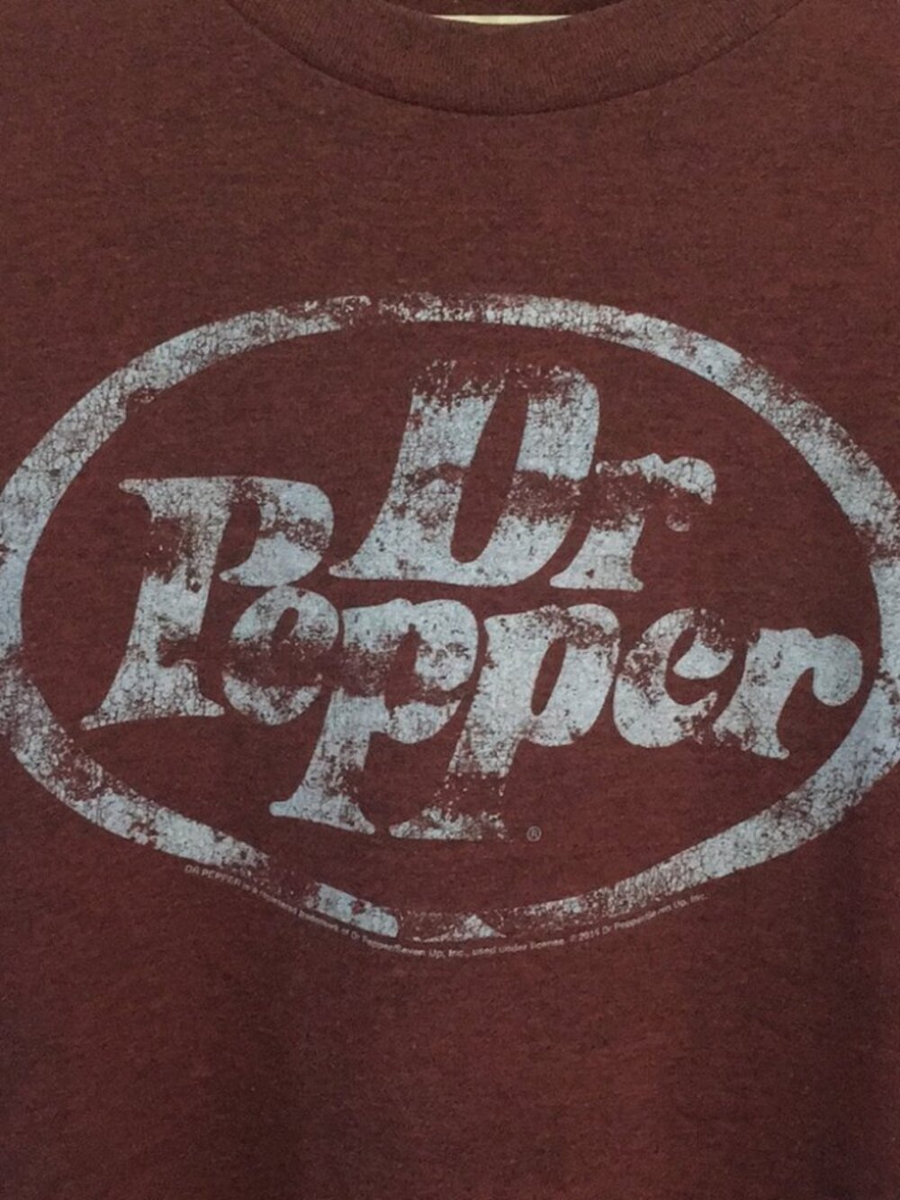 Dr Pepper Graphic Logo T-Shirt Distressed Vintage Style Soda Pop Soft Drink 70s